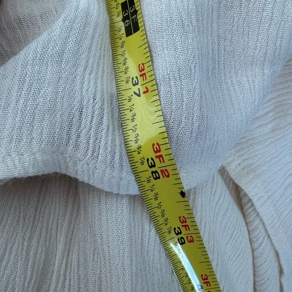 Anthropologie A’Reve Cream Lace Boho Bell Sleeve Button Down Dress - Picture 8 of 8